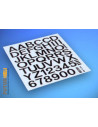 Planche d'autocollant Lettre 25mm noir