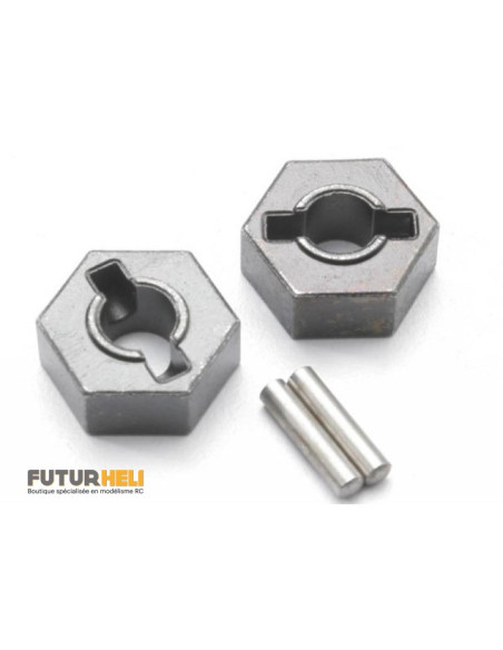 Traxxas haxagones de roues Acier (x2) 14mm + goupilles