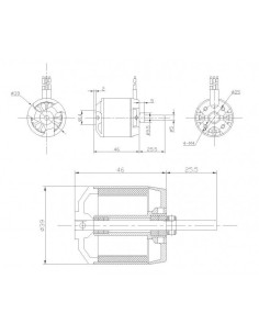 Pro-tronik Moeur DM2825 KV 650 500w 2