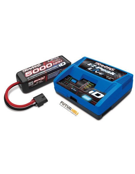 Traxxas Chargeur live 2971G+batterie lipo 5000 mah 4S