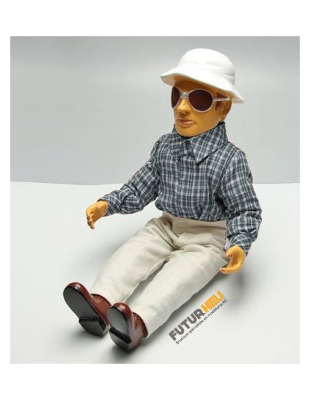 Pilote bleu 380 mm tissu avec jambes pliable