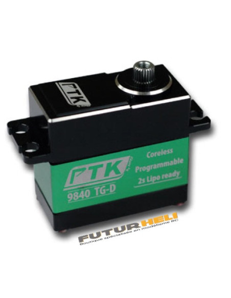 Pro-Tronik 9840 TG-D 30kg HV pignons titane - 2 roulements moteur Corless