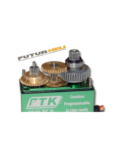 Pro-Tronik 9840 TG-D 30kg HV pignons titane - 2 roulements moteur Corless