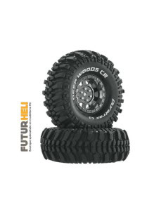 Duratrax roues crawler 1.9" Jante Black/Chrome (x2)