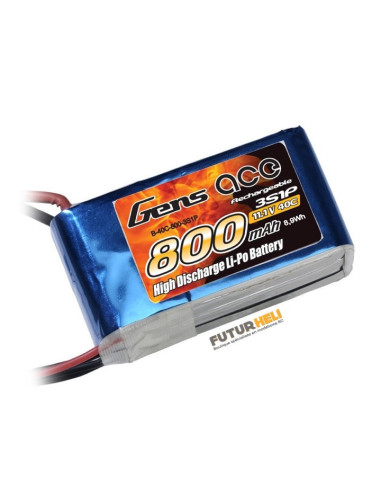 Gens ace lipo 800 Mah 3S 11,1v 40C Prise JST