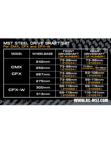 MST Kit crawler MST CFX-W JP1