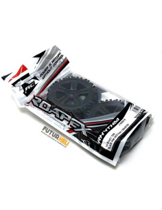 Kyosho roues TT 1/8eme pneu collé sur jante noire 2
