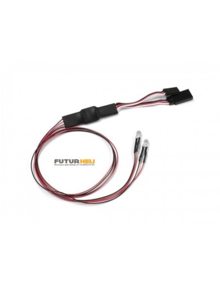 Kyoosho eclairage 2 led blanc diam 5mm longeur 400mm