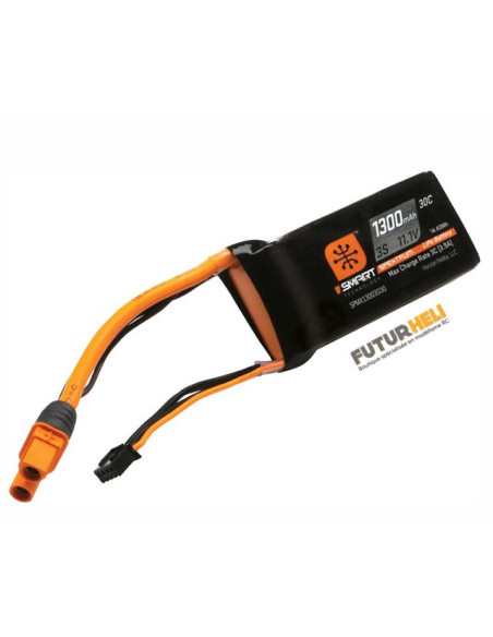 Batterie lipo 1300 mAh 3S 11,1v 30C Smart prise IC3
