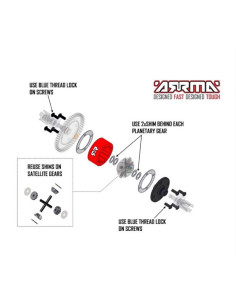 Arrma Boiter differentiel metal ARA220050 2