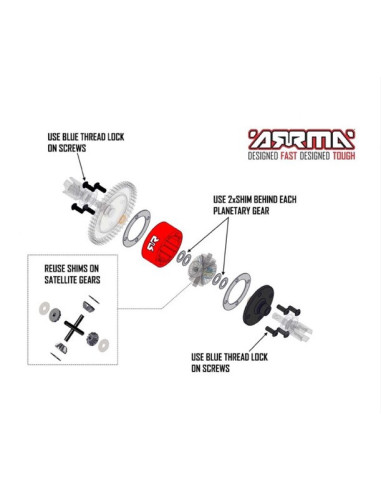 Arrma Boiter differentiel metal ARA220050