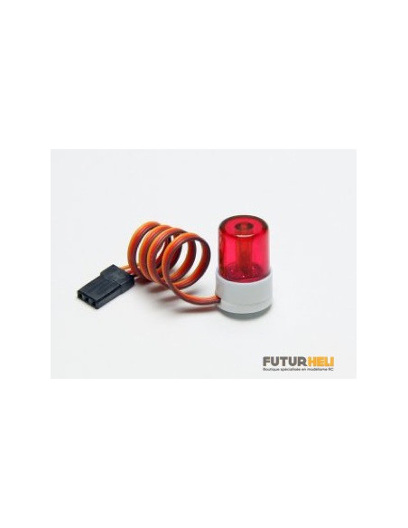 Gyrophare rouge 20 x 13 mm 7 choix de clignotements