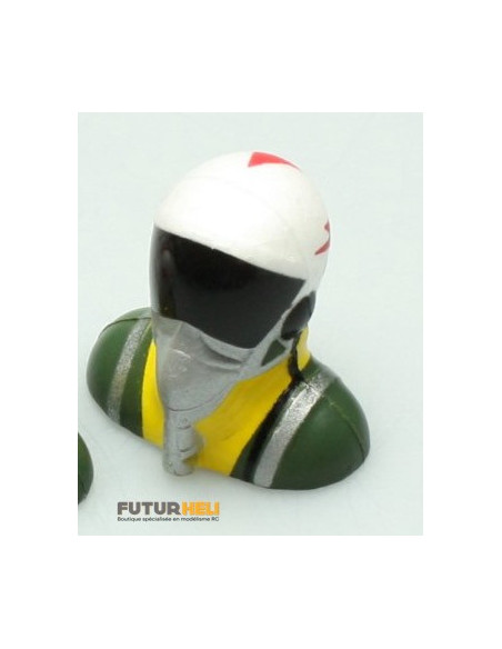 Buste pilote jet leger en mousse Hauteur 42mm