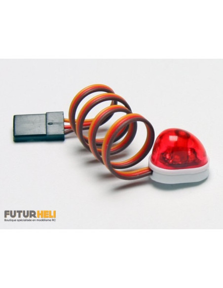 Gyrophare rouge 22x11x11mm 7 choix de clignotements