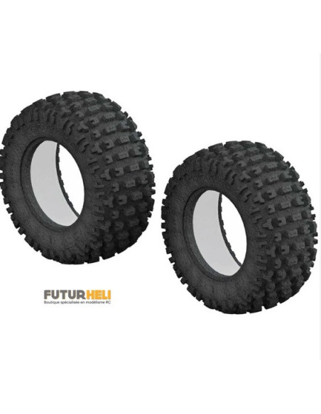 Arrma 1/10 dBoots Fortress Short Course avant / arrière 3.0 / 2.2 Pneus et inserts (2)