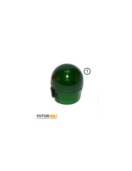 Capuchon éclairage rond vert  11mm (x3)