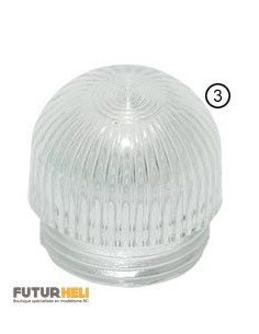 Capuchon éclairage rond 16mm rond transparent