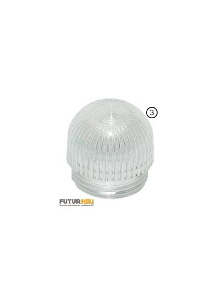 Capuchon éclairage rond 16mm rond transparent