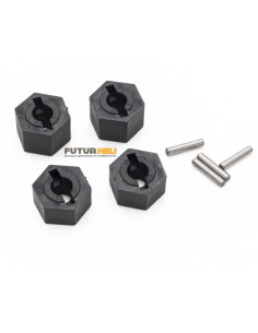 Funtek STX Hexagone de roues + clavettes (x4)