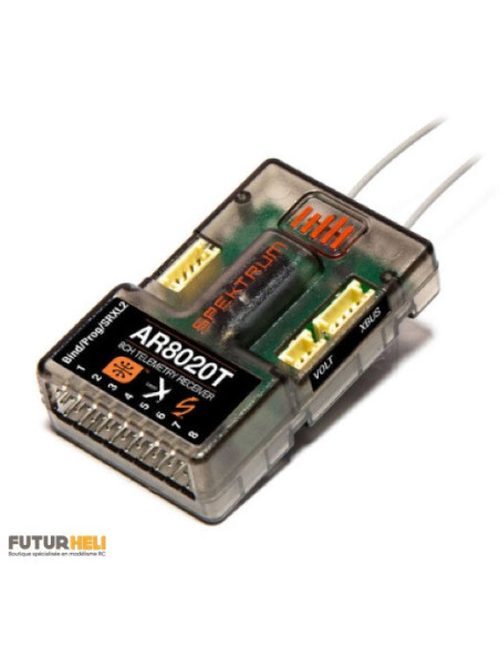 Récepteur AR8020T 8 voies dsm2/dsmx + télémétrie