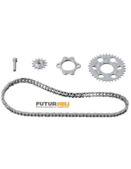 Set chaine métal 1/12 eme Honda