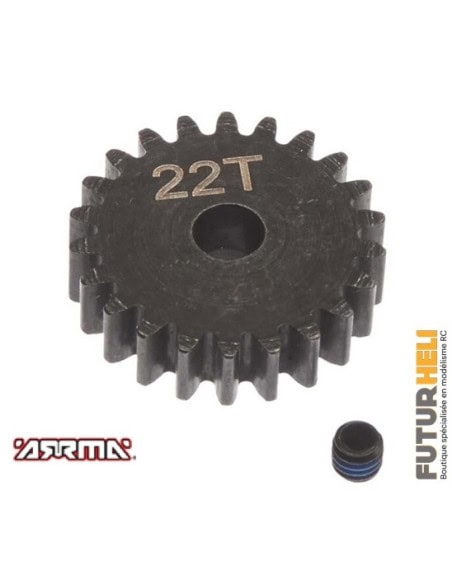 Pignons métal 22 dents module1 axe 5mm