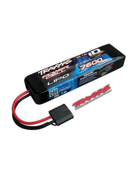 Batterie 7600 mAH 2S 7,4v prise Traxxas ID