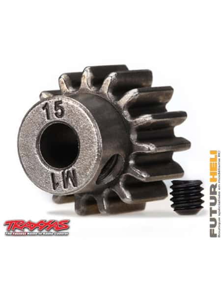 Pignon 15 dents module1,0 axe moteur 5mm