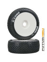 Roues 1/8eme X-Cons C3 jantes blanche (x2)