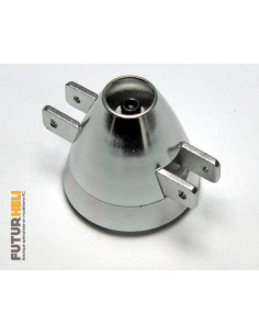 Cône alu 40mm ventilé axe 3/3,2/4/5 mm 2