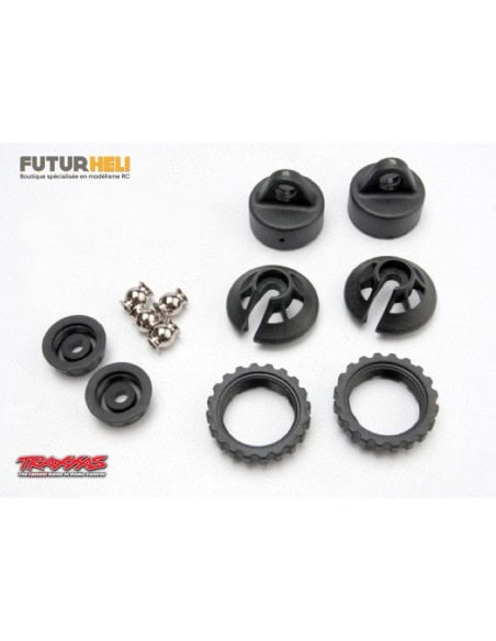 Bouchons d'amortisseurs + molette +coupelles + rotules