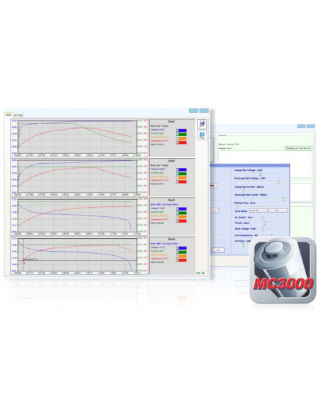 Chargeur MC3000 avec analyseur pour accus cylindriques