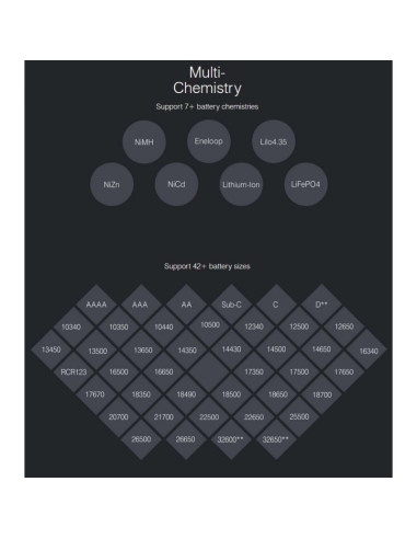 Chargeur MC3000 avec analyseur pour accus cylindriques