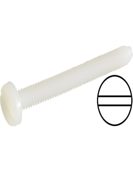 Vis Nylon M6 x 50  livré par 10 pièces