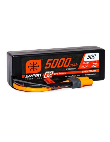 Batterie lipo 5000 mAh 3S 50C Smart G2 prise IC5