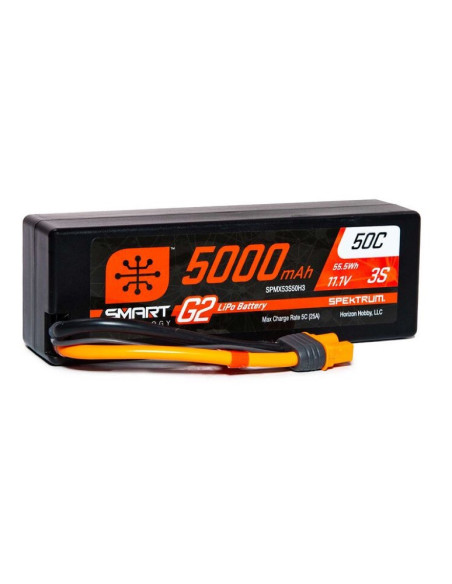 Batterie lipo 5000 mAh 3S 50C Smart G2 prise IC3