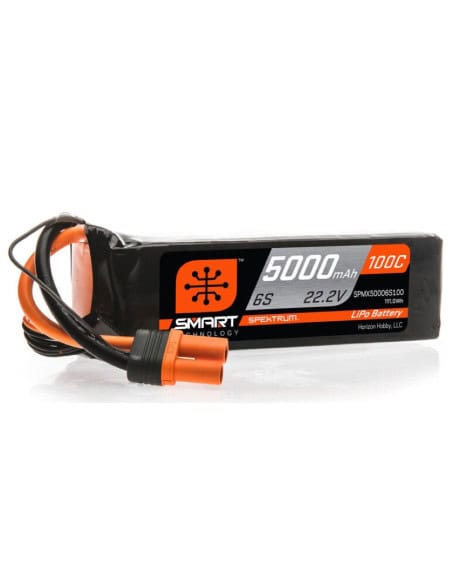 Batterie lipo 5000 mAh 6S 22,2v 100c prise IC5