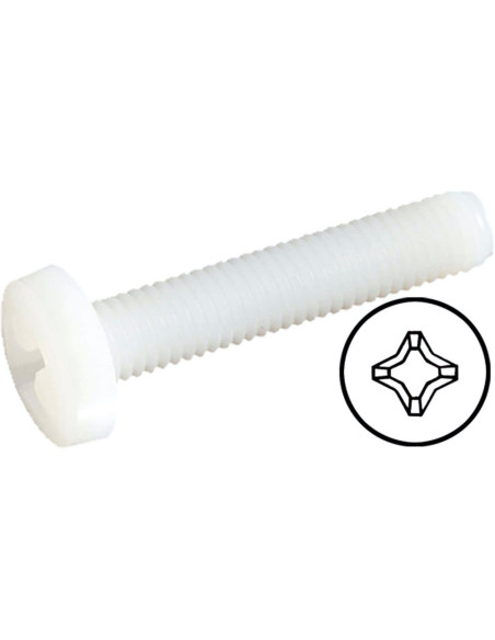 Vis Nylon 4 x 40 livré par 10