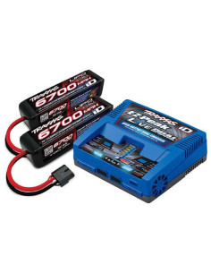 Pack chargeur double + 2 x lipo 6700 Mah 4S