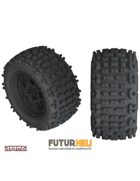 Roues Backflip LP AV/AR 3,8" Hexagonal 17mm AR550050
