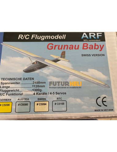 Grunau Baby (Antik) ARF envergure 2500mm