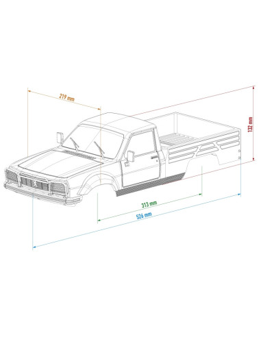 Carrosserie Peugeot 504 Pick-up 313mm