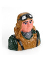 Pilote 1/9 militaire avec casque et lunette peint  - Hangar9