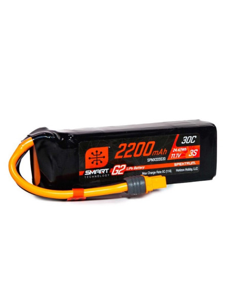 Battterie lipo 2200 Mah 3S 30C Smart G2 pris IC3