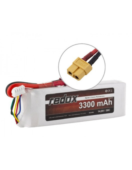 batterie lipo 3300 MAh 14,8v 30c prise XT60