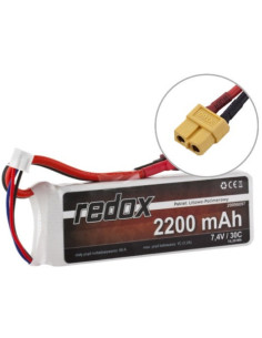 Batterie lipo 2200 Mah 7,4v 30C prise XT60