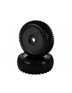 Roues TT 1/8 eme Jante noire hexa 17 (x2)