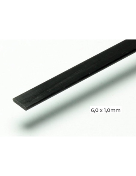 Carbone Plat 6 x 1 mm x 1M