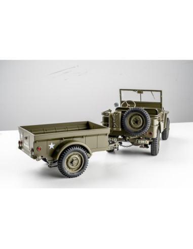 Remorque 1/12eme jeep willys MB