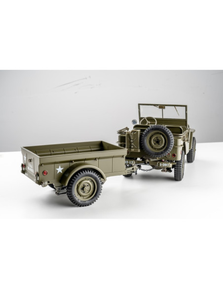 Remorque 1/12eme jeep willys MB